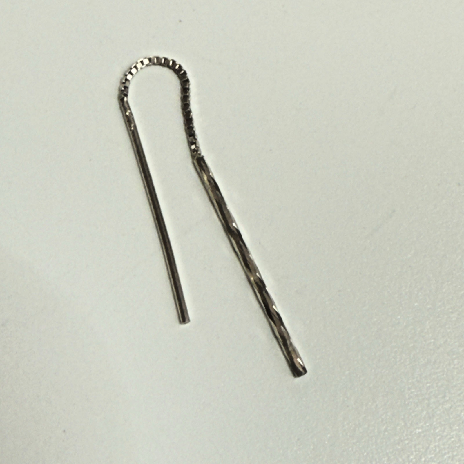 SINGLE Sterling silver threader earring twisted b… - image 5