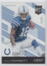 2015 Panini Clear Vision Rookie Blue 72/99 Phillip Dorsett (Leg Up) #117 fm0