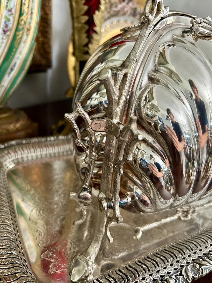 Antigua caja de galletas Staniforth plegable triple inglesa de Fenton Brothers Foto 4 de 4