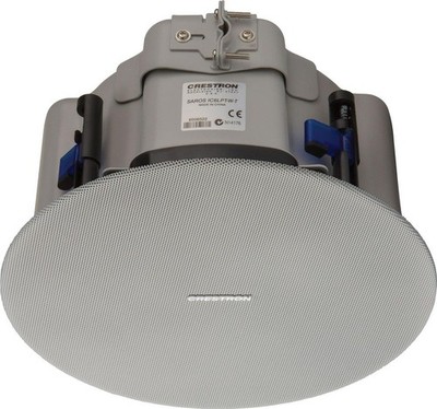 Paar Crestron Low Profile 100V Deckenlautsprecher, Modell Nr: SAROS 1C6LPT-W-T