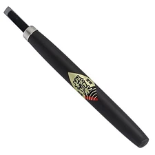 Japanese Wood Carving Chisel Flat 7.5mm Alloy Steel Blade Natural Wood Handle