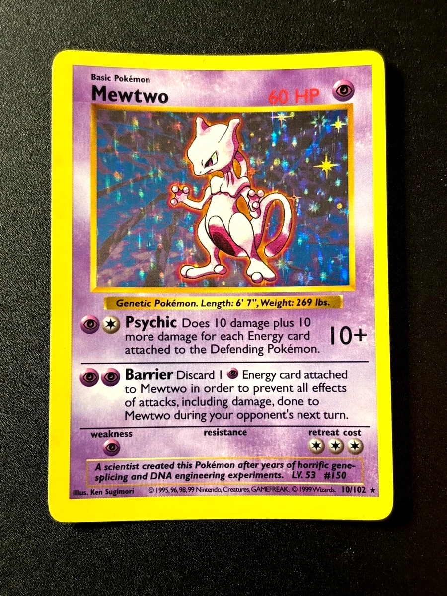 Mewtwo Pokémon TCG Shadowless Individual Collectible Card Game