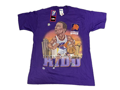 Jason Kidd NBA Phoenix Suns Pro Player Vintage Tee T Shirt Size L Made In USA