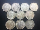 HALF ROLL OF TEN(10) 1921-P,D,S MORGAN SILVER DOLLARS IN NICE CONDITION