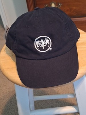 Bacardi Rum Hat/Cap Bat Embroidered Logo -Black -Adjustable