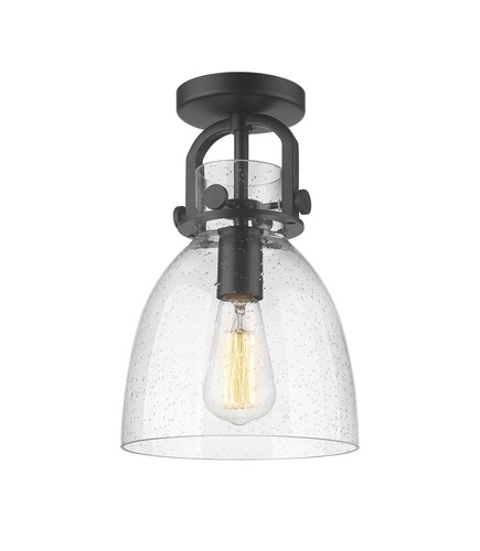 Innovations Lighting 410-1F-13-8 Newton Bell Flush Newton Bell - Black