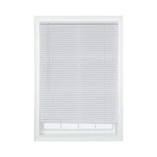 26 1/2" X 48"L  White Cordless 1 in. Vinyl Blinds With Hardware 