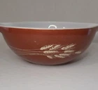 Vintage Pyrex Autumn Harvest Wheat Cinderella Nesting Mixing Bowl #444 4 QT