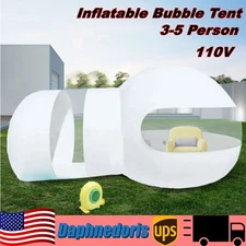 Inflatable Clear Bubble Tent Outdoor Dome Camping Tent Cabin with Air Blower