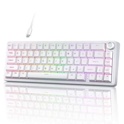 TMKB T68E 60% Wired Gaming Mechanical Keyboard, RGB Backlit Hot-Swappable Gas...