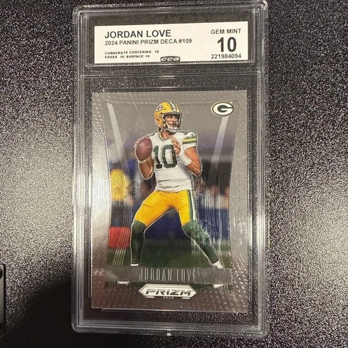 PANINI PRIZM DECA 2024 JORDAN LOVE #109 GEM MINT 10 CCG GREEN BAY PACKERS NFL
