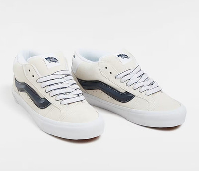 VANS Knu Skool Mid White Black RARE Version Skateboard Shoes Mens Size 10.5