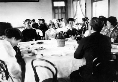 Setsuko Matsudaira fiancee Prince Chichibu attends Women's Gaku- Japan Old Photo