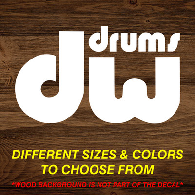 DW Drums Vinyl Decal Sticker Many Sizes Colors Free Shipping
