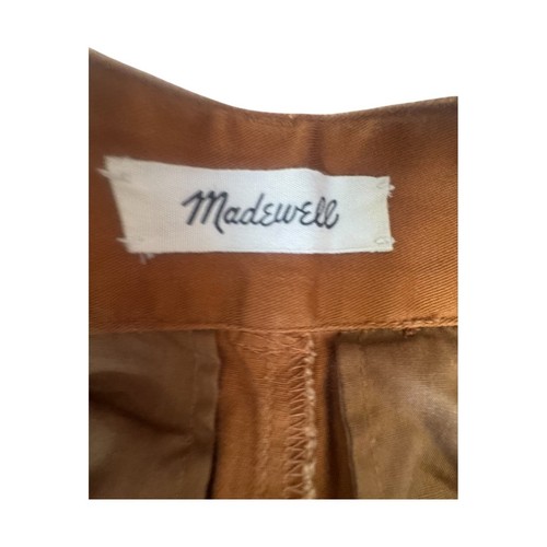 Madewell Pleated Wide-Leg Pants - Rust / Burnt Sienna - Size 00P - Picture 2 of 5