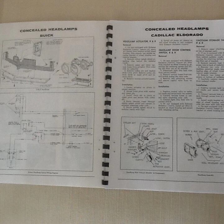 Oldsmobile Toronado 1966 1967 manual de servicio de reparación de faros - ¡NUEVO! Foto 2 de 3