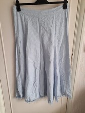 Used Ladies cotton Traders blue fit and flare A- line knee Length uk size 16