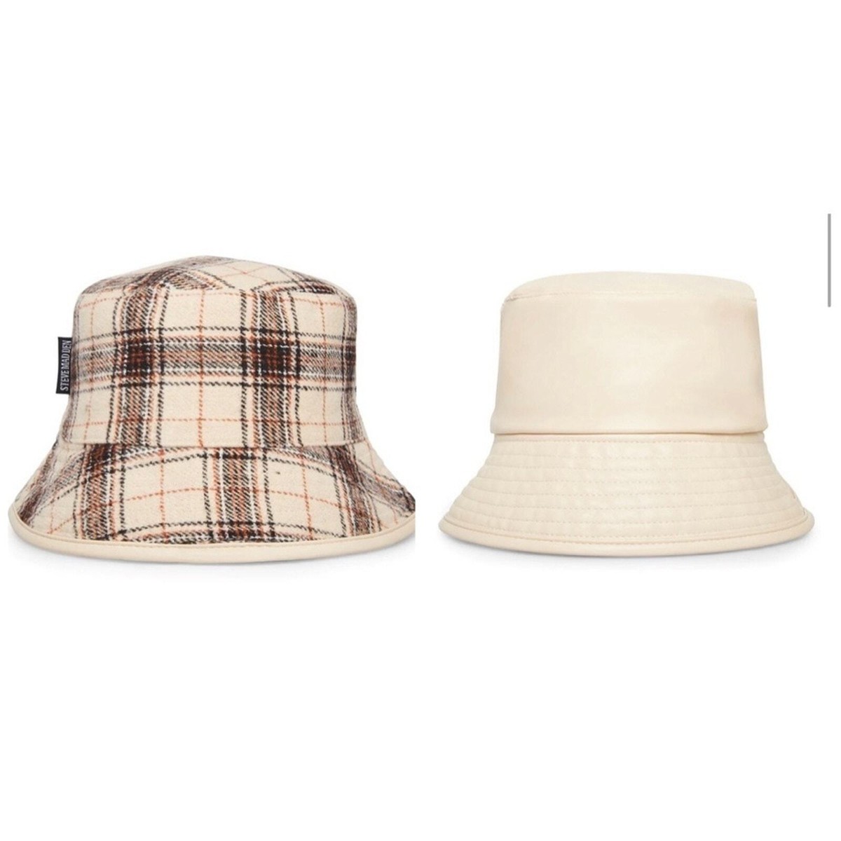 COACH / STEVE MADDEN hat upcycled w/Coach Creed  REVERSIBLE SATIN O/S Steve Madden Bag Hat Set Womens Olive Quilted Puffer  main image 2