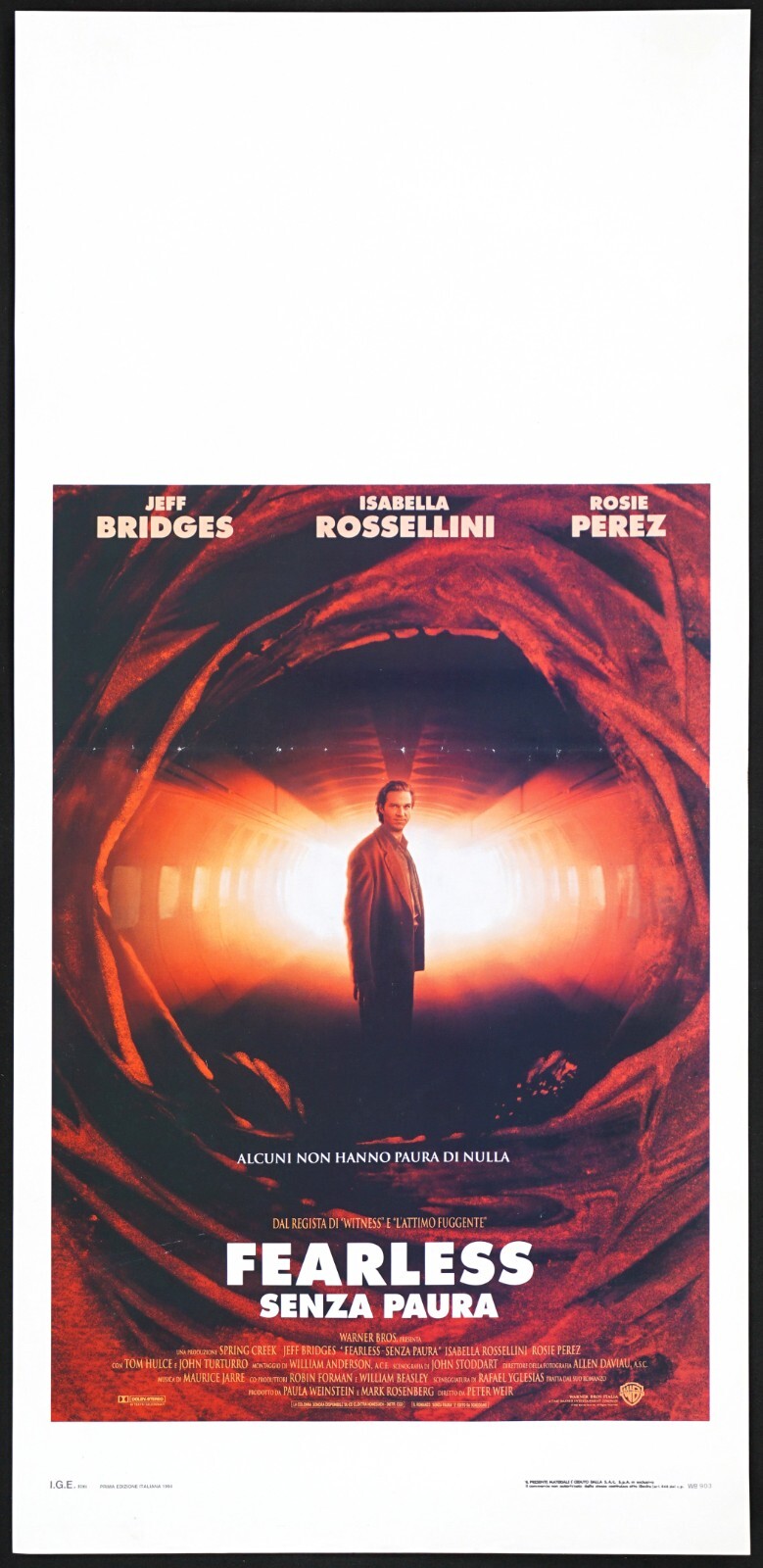 Locandina originale film Fearless - Senza paura (1993) - Regia di Peter Weir