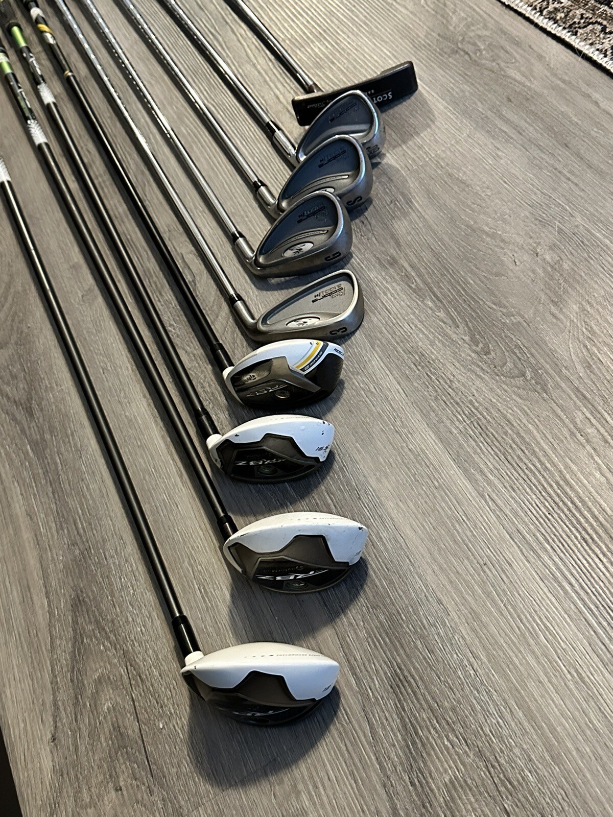 Golf Club Bundle — RBZ Woods+Hybrids, Cobra Wedge Set+3 Iron, Scotty