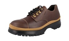 PRADA Leather BRIXXEN Hiking Style Shoes Booties Brown - NEW -  US 10 EU 43