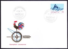 Switzerland 1967 Cancel cover 45th national fair Swiss counter Lausanne