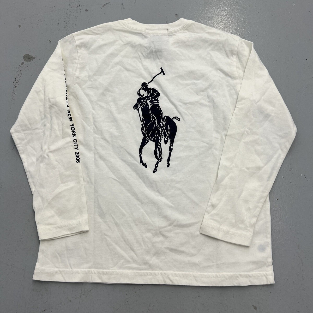 Vintage Ralph Lauren US Open Tennis 2006 White Long Sleeve T Shirt Womens  Size