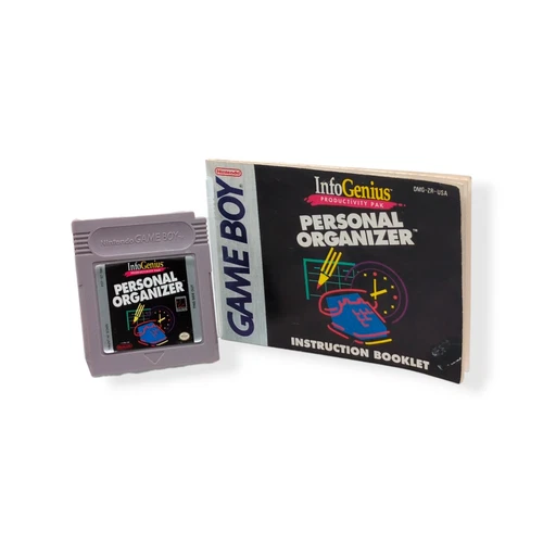 Personal Organizer (Nintendo Gameboy, 1989) AUTHENTIC CARTRIDGE & MANUAL
