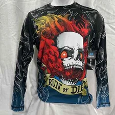 INKnBURN Men's Fire Skull Long-Sleeve Tech T - Small (S) *Limited Edition*
