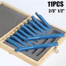 11PCS 2/5'' 1/2'' CARBIDE TIP TIPPED CUTTER TOOL BIT CUTTING METAL LATHE TOOLING