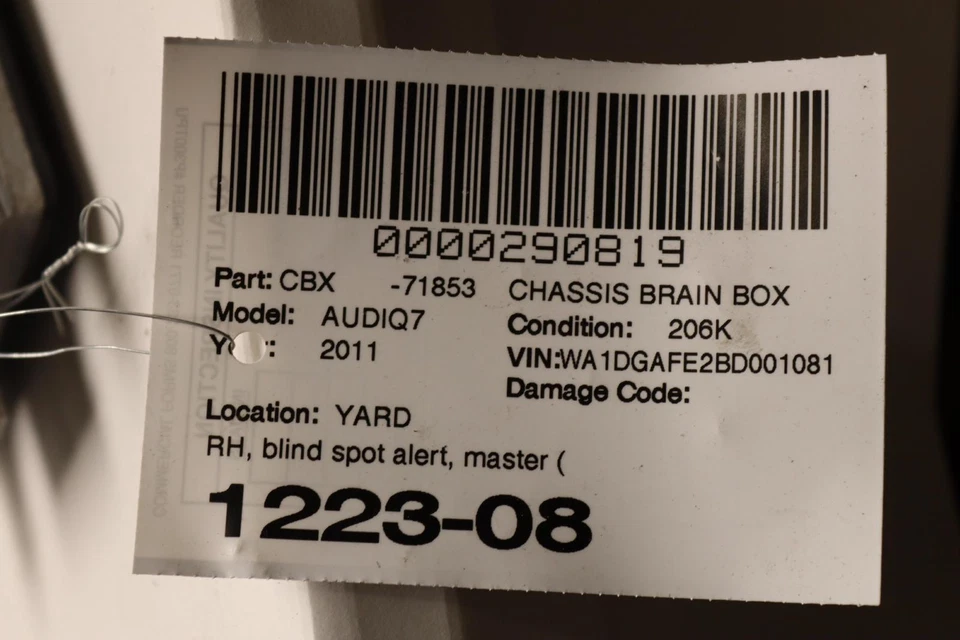AUDI Q7 2007-2012 MÓDULO SENSOR CAMBIO CARRIL PUNTO CIEGO TRASERO DERECHO OEM Foto 4 de 4