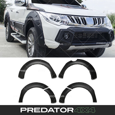 MATTSCHWARZ BREITE RADHÄUSER KOTFLÜGELFACKELN SET FÜR MITSUBISHI L200 TRITON 15-18