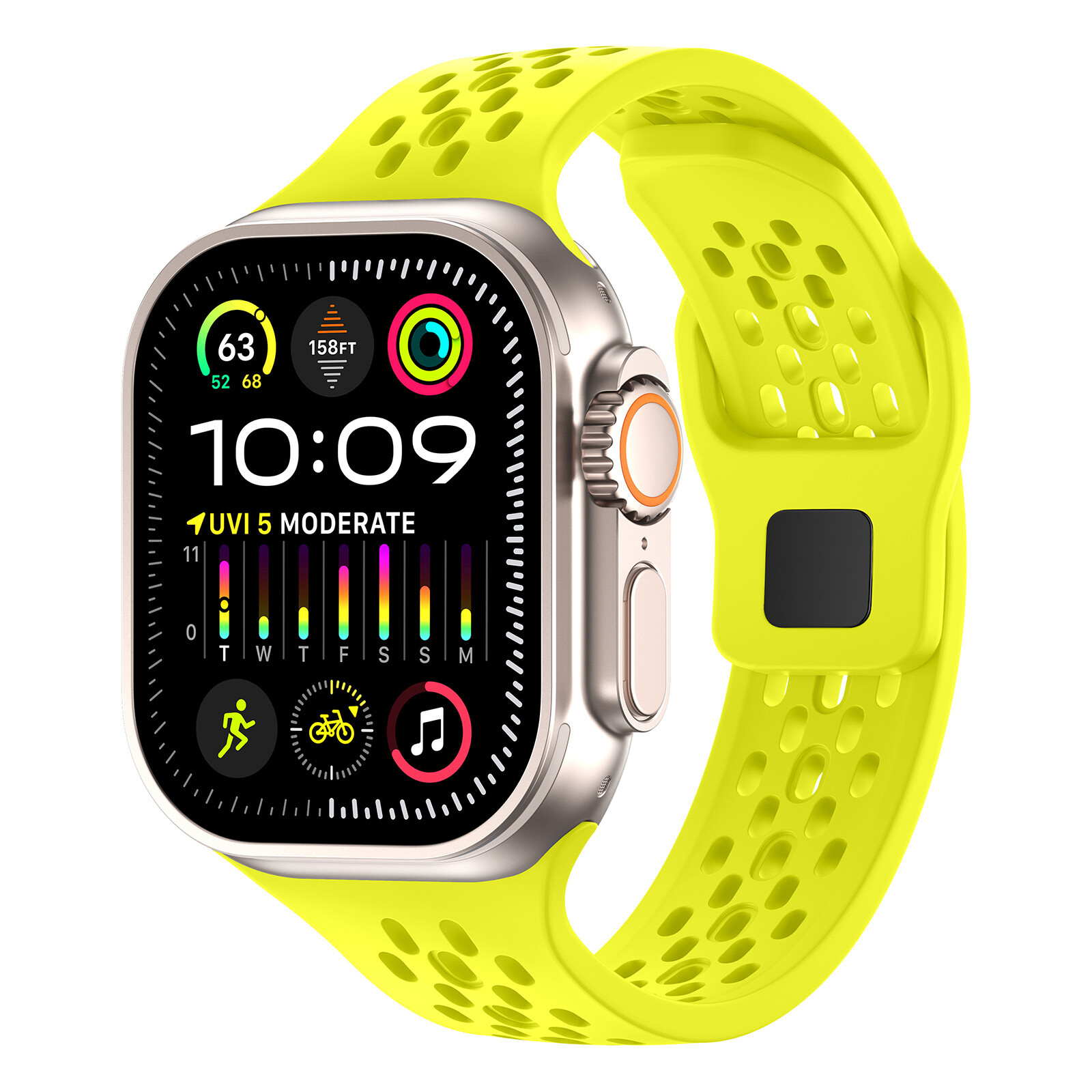 Breathable Soft Silicone Sports Band for Apple Watch Ultra 10 9 8 7
