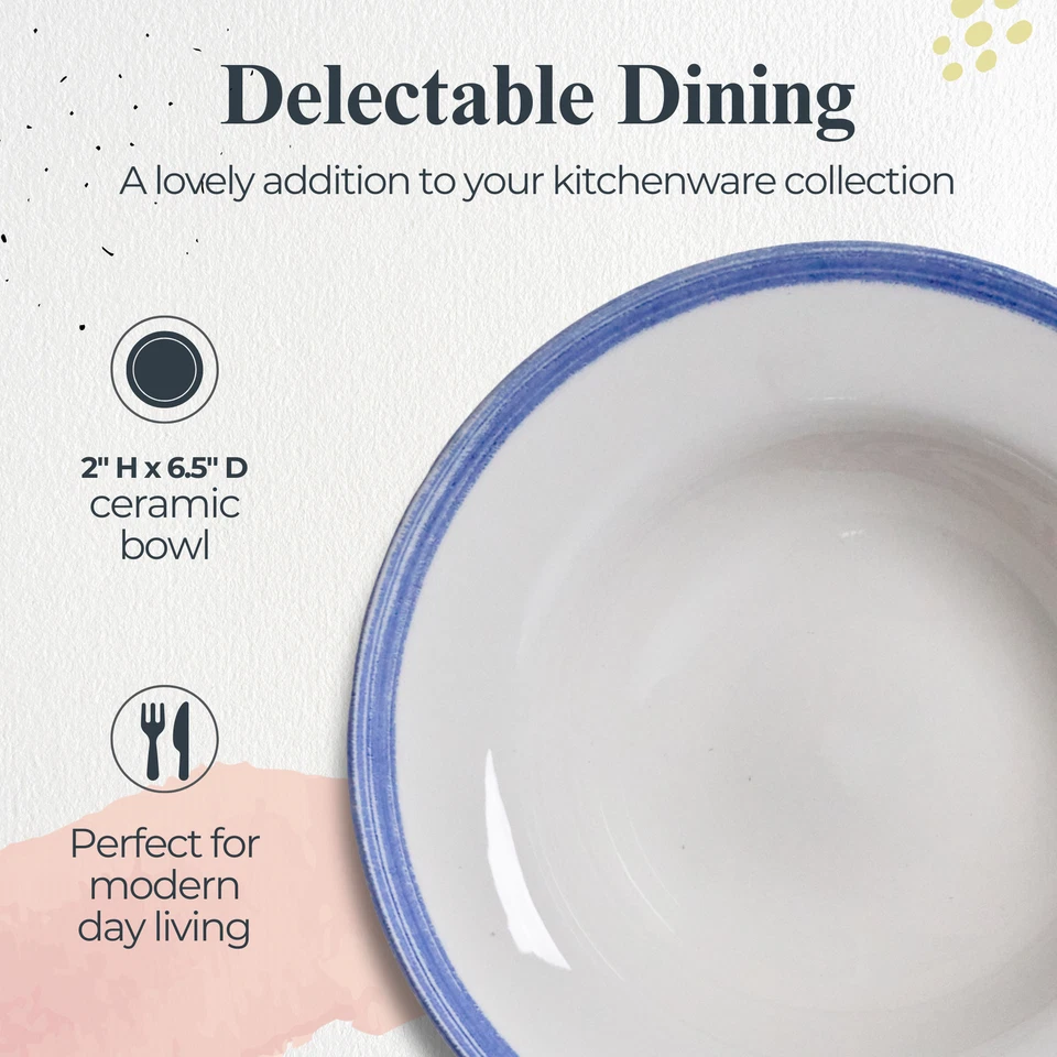 Tigela de aveia Portmeirion Potter's Brushstroke, conjunto de 4 - Azul - Imagem 4 de 4