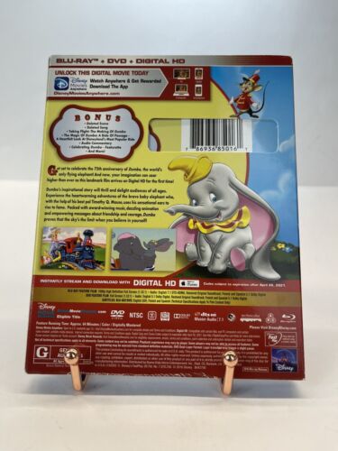 Disney Dumbo 75th Anniversary Edition Blu-Ray DVD No Digital Copy Disc Are Mint - Picture 3 of 6