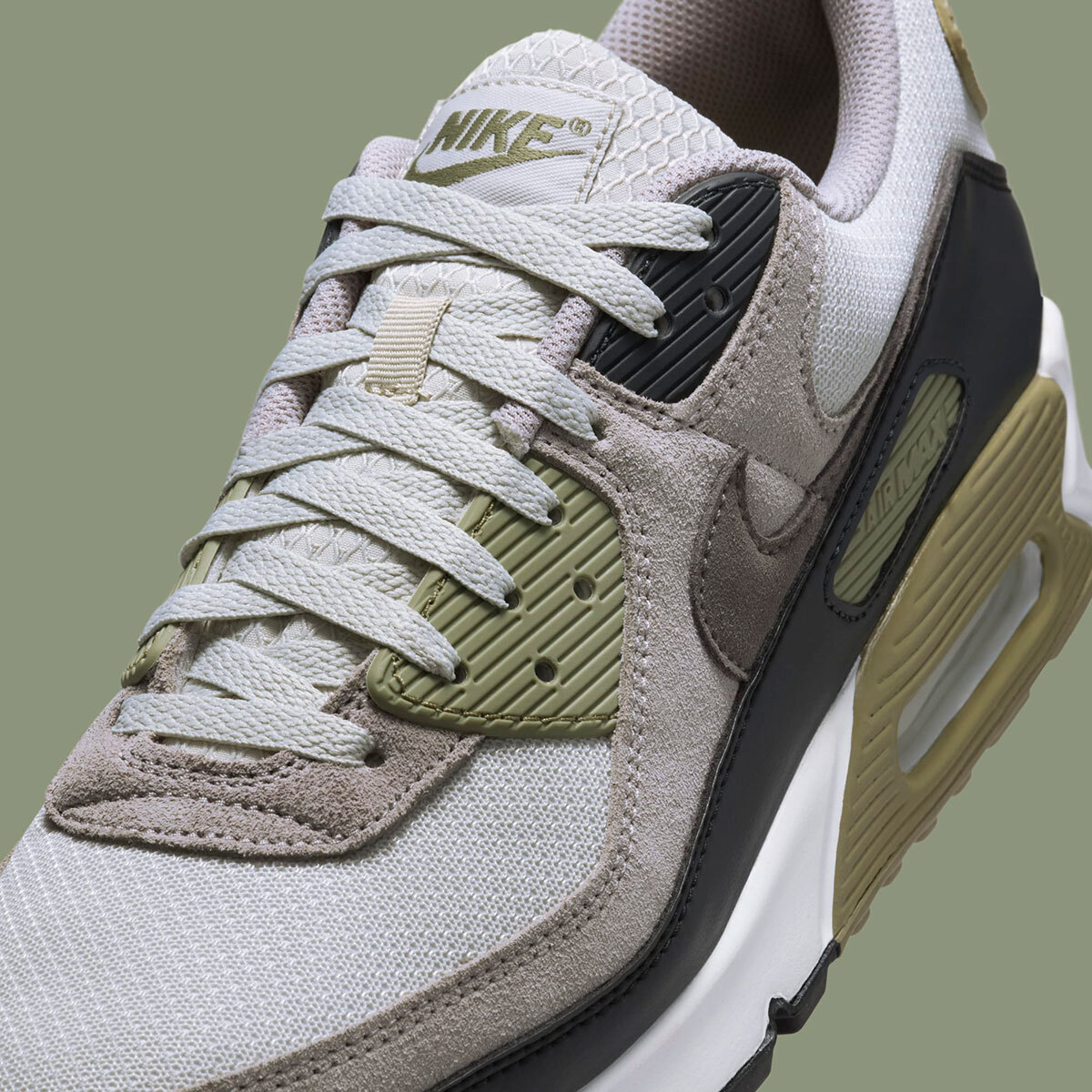 Nike Air Max 90 Light Bone Cave Stone Grey Neutral Olive Nby DM0029-011 Men's — product photo 3 of 8
