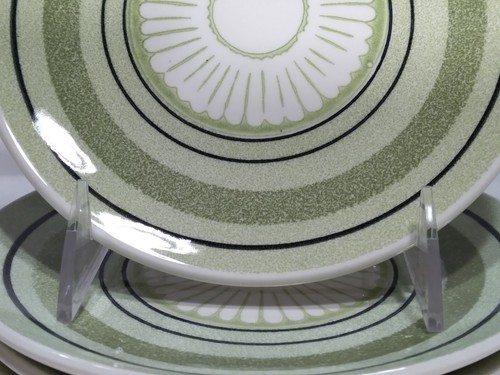 Taylor Smith Taylor Bread Dessert Plates Green Abstract Flower 6.75" Set Of 8 - Picture 4 of 9