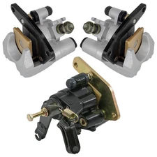 Front and Rear Brake Caliper W/Pads for Yamaha Wolverine 350 YFM350 FX 1995-2005