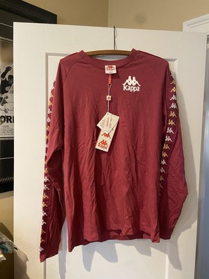 Kappa Mens Long Sleeve Big Logo Spellout Crewneck Tee Size Large 222 BANDA LAKE
