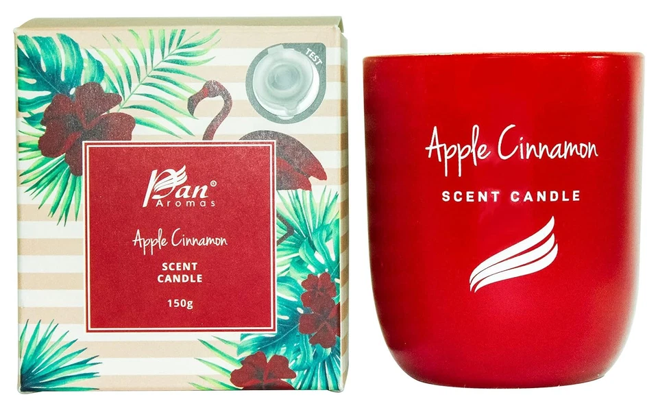 Pan Aromas Apfel Zimt Duft Glas Kerze 150g - Bild 2 von 4