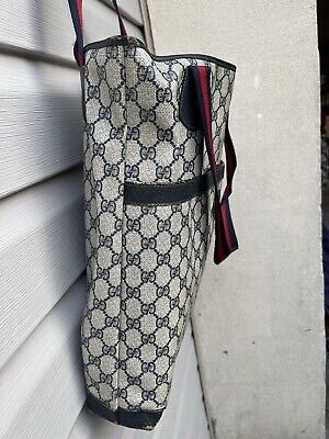 Authentic GUCCI vintage Old Gucci Shelly Line Tote Bag Authentic GUCCI vintage Old Gucci Shelly Line Tote Bag
