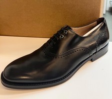 Salvatore Ferragamo Mens Black Penta Oxford Leather Lace Up Black Shoe 7.5D 995
