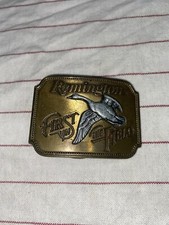 Vintage Remington First In The Field Hunting Belt Buckle Bronze Canada Goose