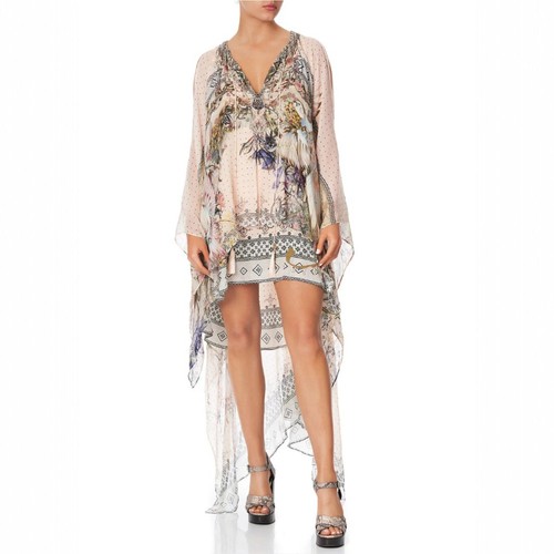 Camilla Dress Size M AU 12 / US 8 Kindred Skies Silk Hi-Lo Overlay Mini Dress - Picture 2 of 14