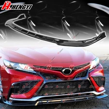 For 2021-2024 Toyota Camry SE XSE Front Bumper Lip Splitter Spoiler Gloss Black