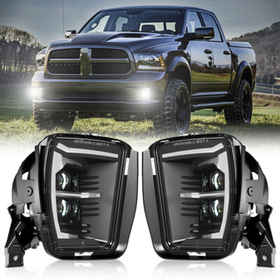 #ad #ad Black Bumper DRL LED Fog Lights For Dodge Ram 1500 2013 2014 2015 2016 2017 $98.99