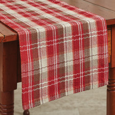FIRESIDE PLAID TABLE RUNNER, NEW W TAGS, 13X36, FREE SHIPPING 