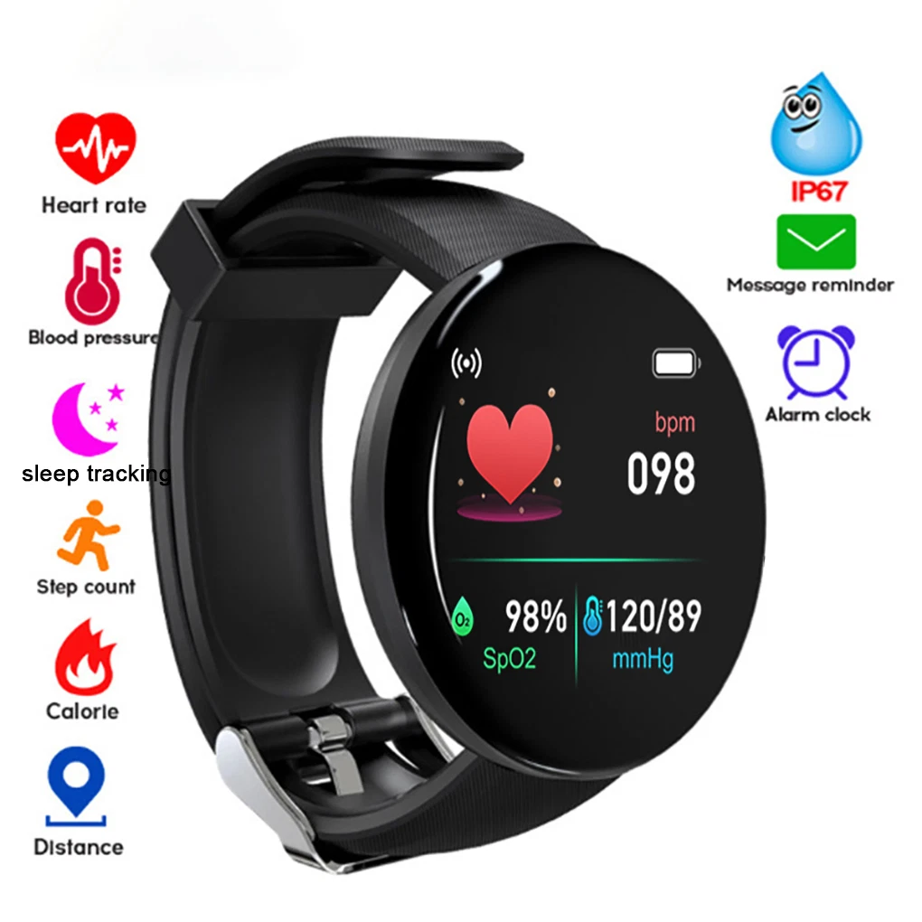 Reloj Monitor De Presion Arterial Smart Watch Men Blood Pressure Waterproof  Fit