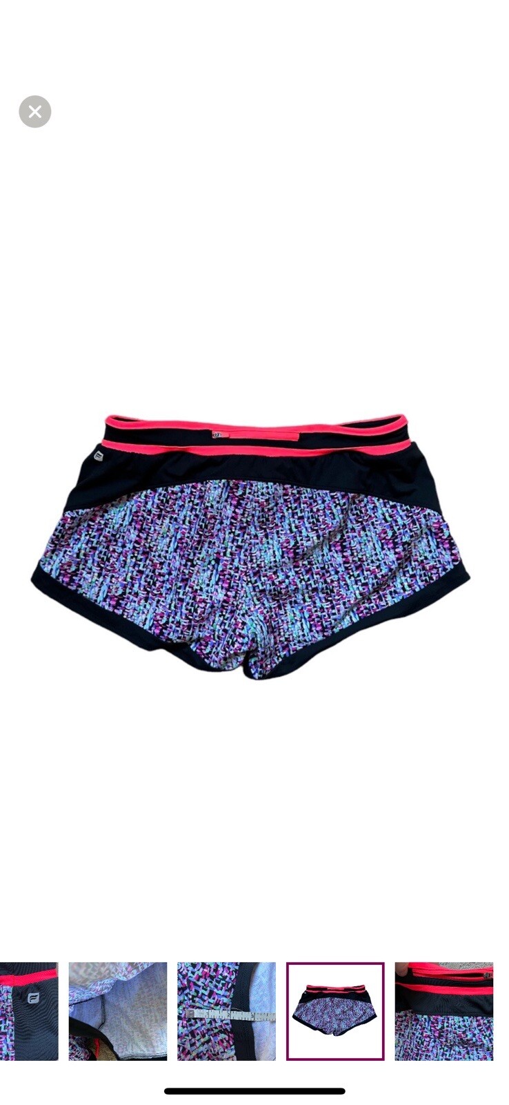 Fabletics Multicolored Lined Running Shorts L Wom… - image 4