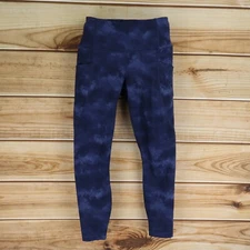 Active Life Ankle Leggings Womens Size SM Blue Geometric Polyester Blend Pockets